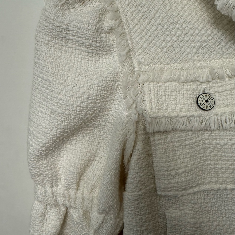 cinq a sept Holly Boucle Short Sleeve Jacket - Small - Picture 8 of 15
